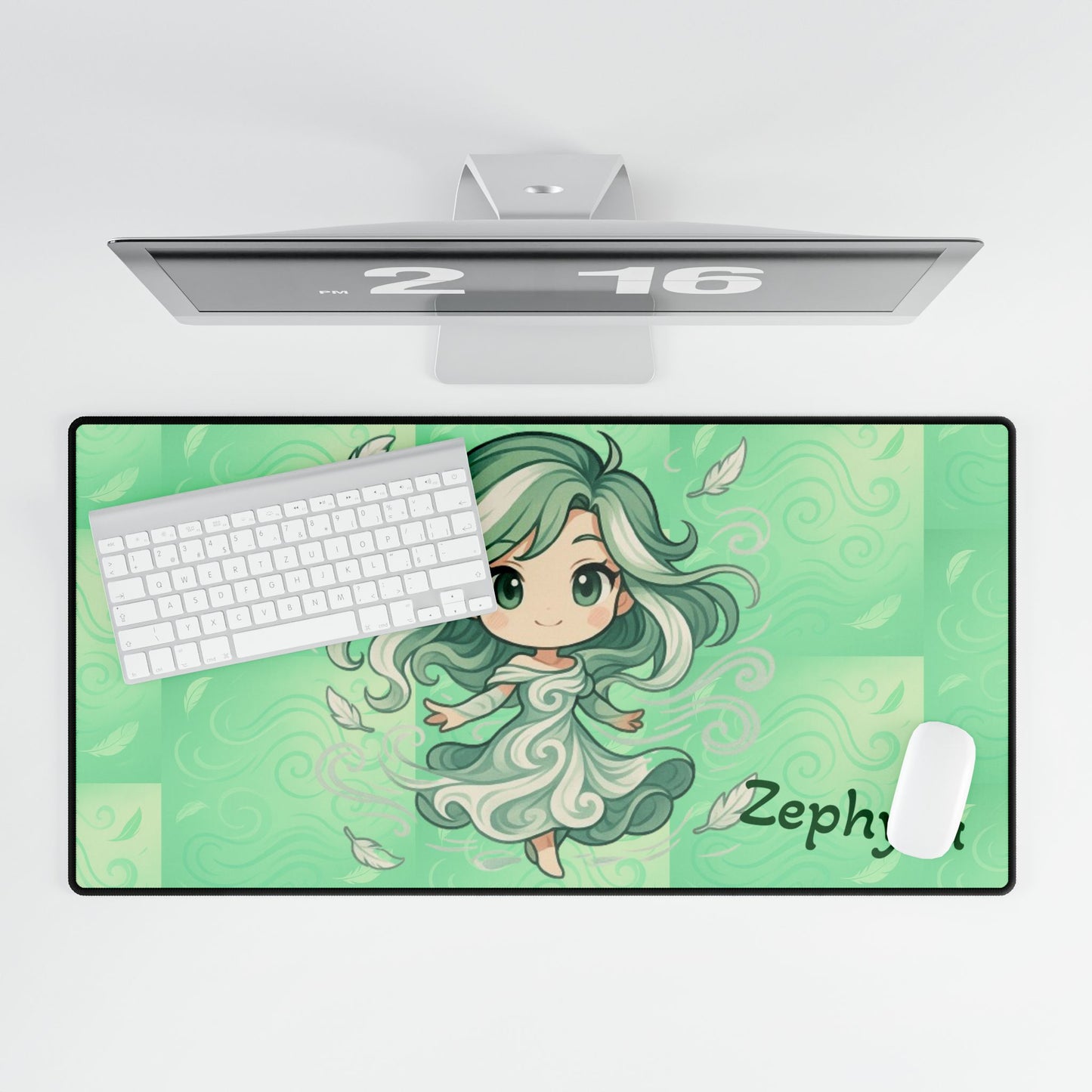 Cute Chibi Winder Dancer #2 Desk Mat | Gamer Gift, Home Office Decor, Anime Aesthetic