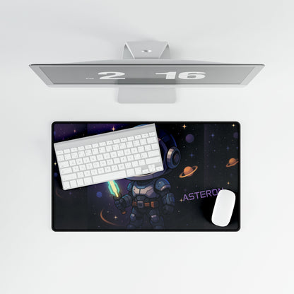 Cute Chibi Space Explorer Desk Mat | Gamer Gift, Home Office Decor, Anime Aesthetic