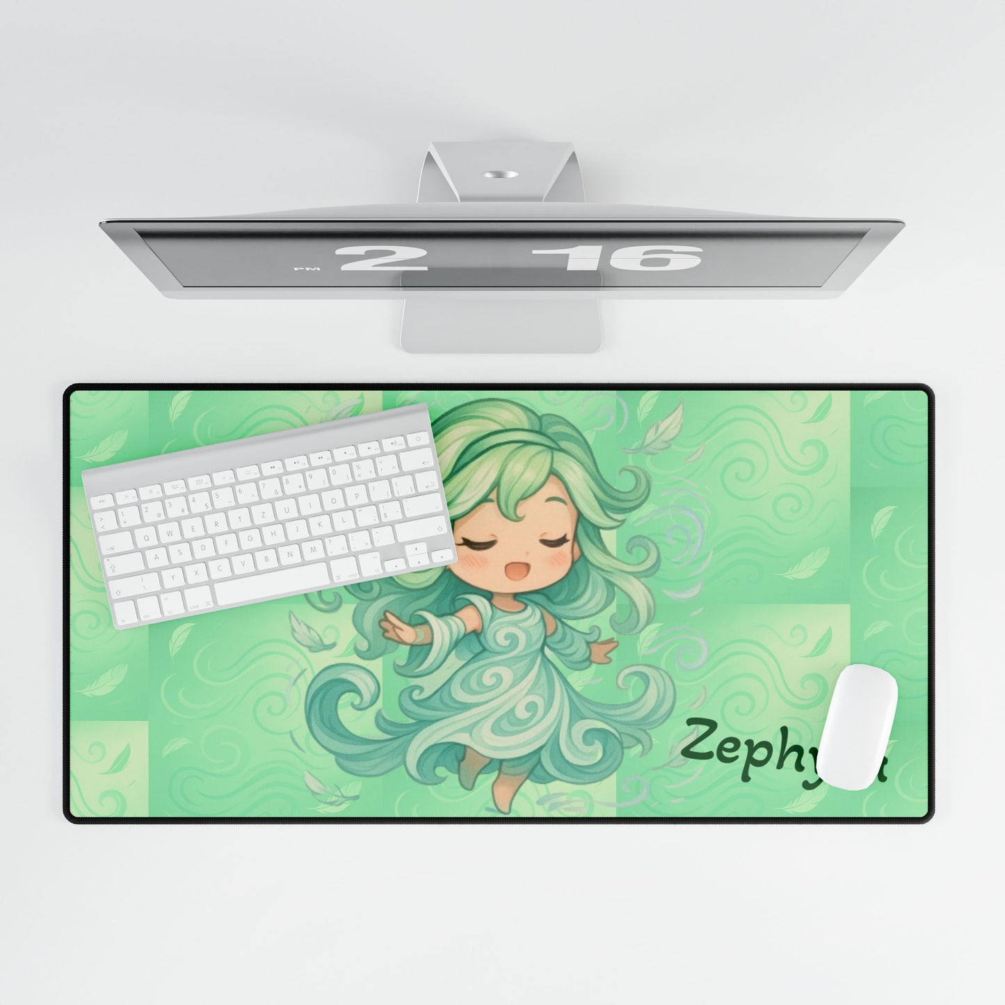Cute Chibi Winder Dancer Desk Mat | Gamer Gift, Home Office Decor, Anime Aesthetic