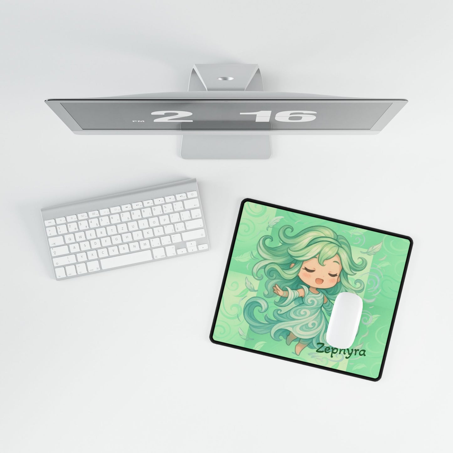 Cute Chibi Winder Dancer Desk Mat | Gamer Gift, Home Office Decor, Anime Aesthetic