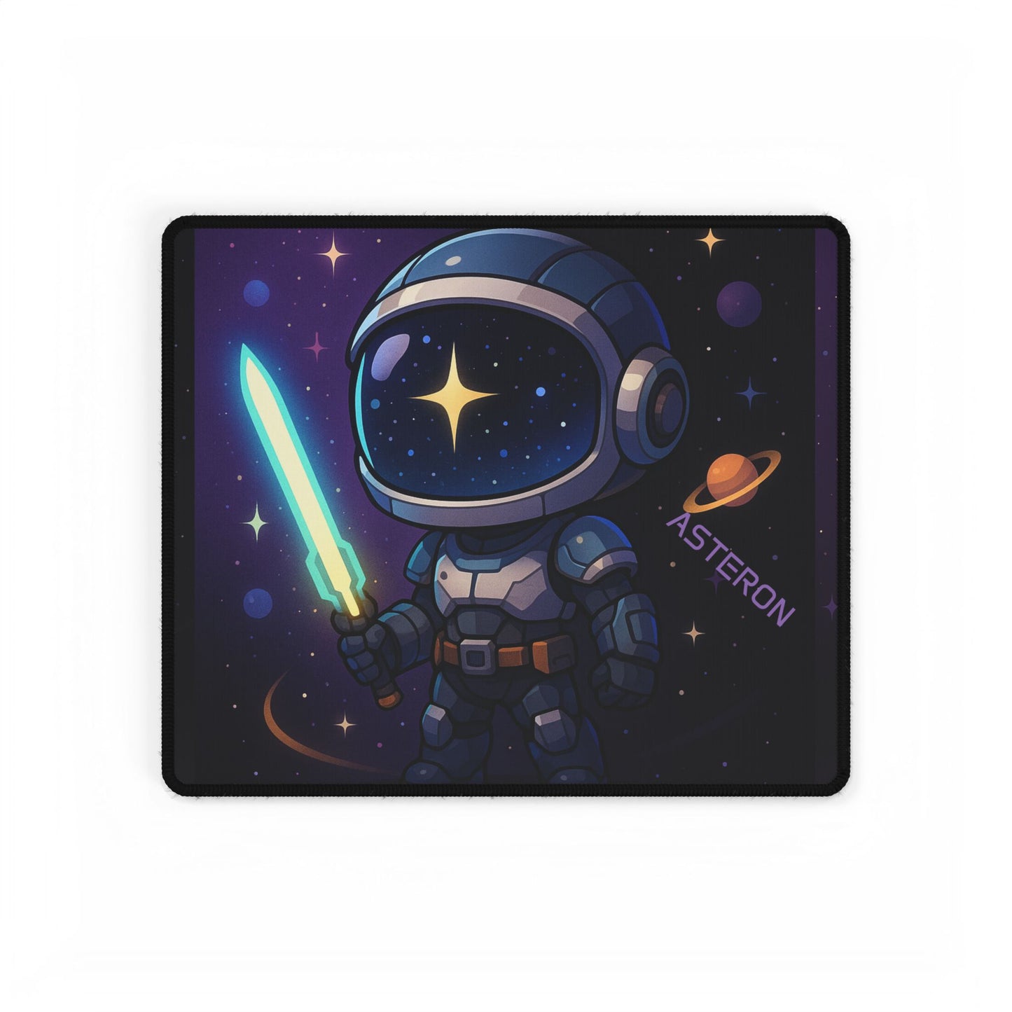 Cute Chibi Space Explorer Desk Mat | Gamer Gift, Home Office Decor, Anime Aesthetic
