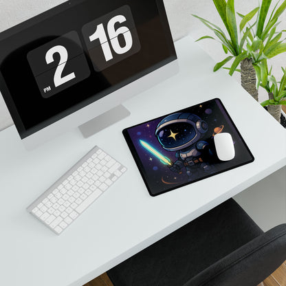 Cute Chibi Space Explorer Desk Mat | Gamer Gift, Home Office Decor, Anime Aesthetic