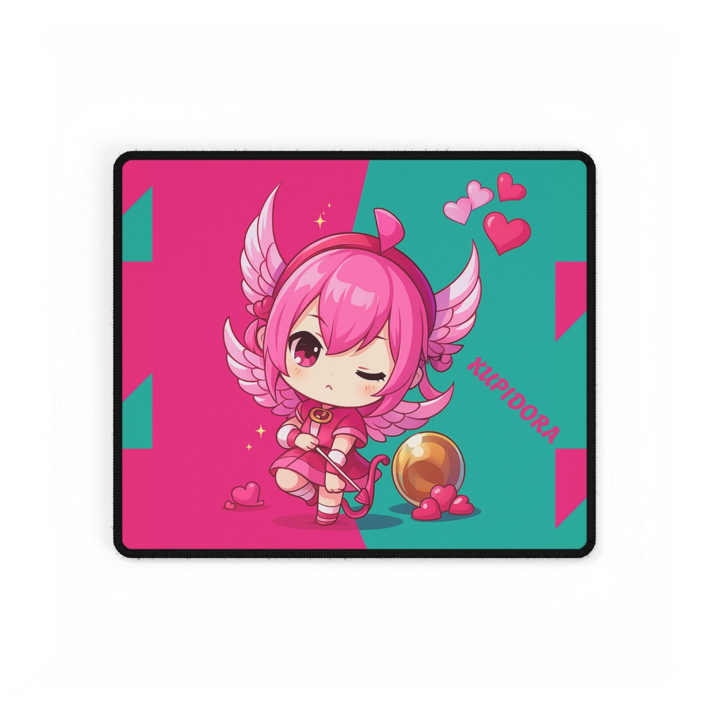Cute Chibi Love Angel Desk Mat | Gamer Gift, Home Office Decor, Anime Aesthetic