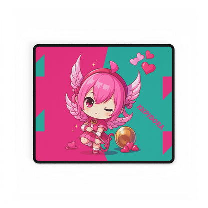 Cute Chibi Love Angel Desk Mat | Gamer Gift, Home Office Decor, Anime Aesthetic