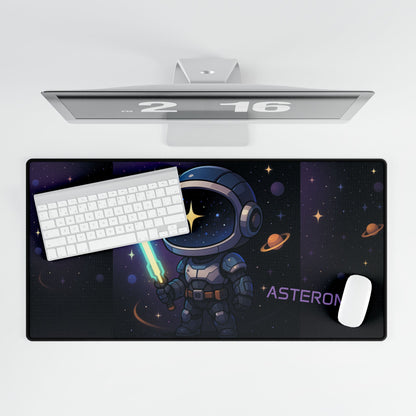 Cute Chibi Space Explorer Desk Mat | Gamer Gift, Home Office Decor, Anime Aesthetic