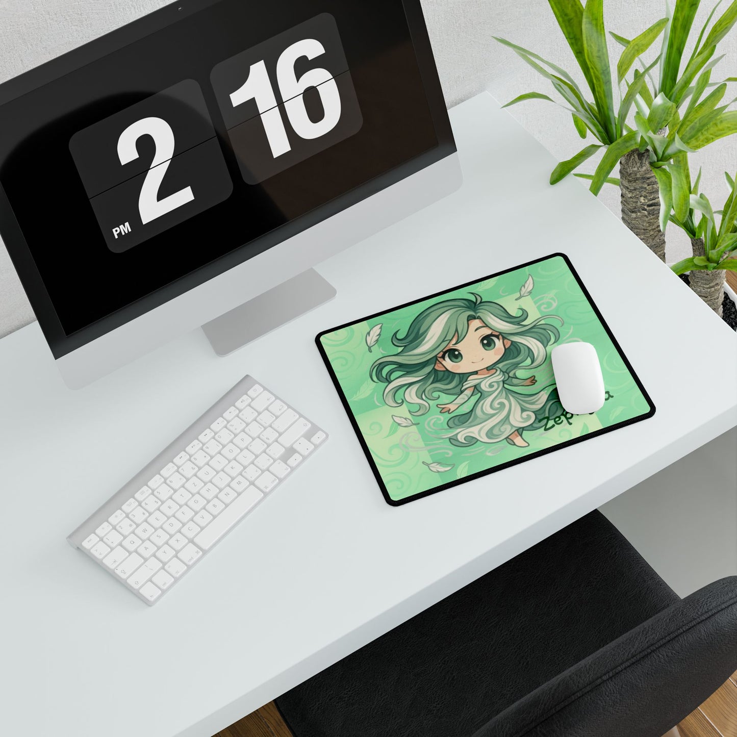 Cute Chibi Winder Dancer #2 Desk Mat | Gamer Gift, Home Office Decor, Anime Aesthetic