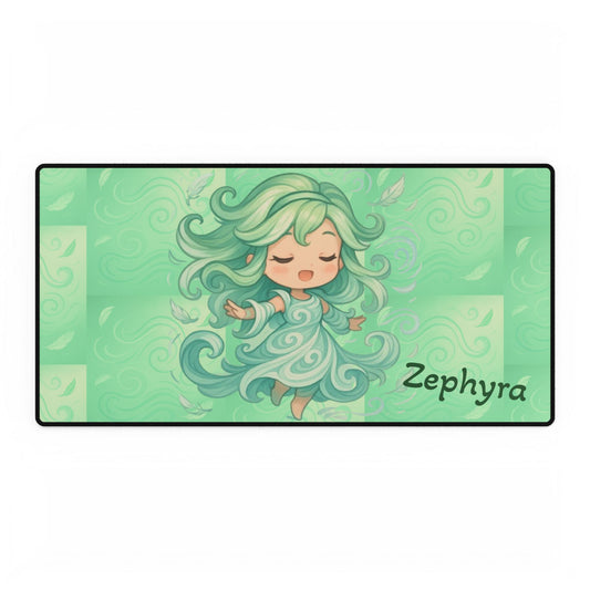 Cute Chibi Winder Dancer Desk Mat | Gamer Gift, Home Office Decor, Anime Aesthetic