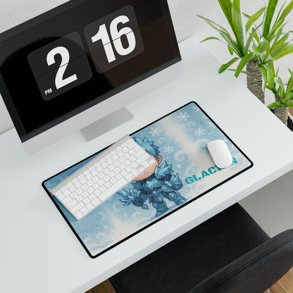 Cute Chibi Ice Warrior Desk Mat | Gamer Gift, Home Office Decor, Anime Aesthetic