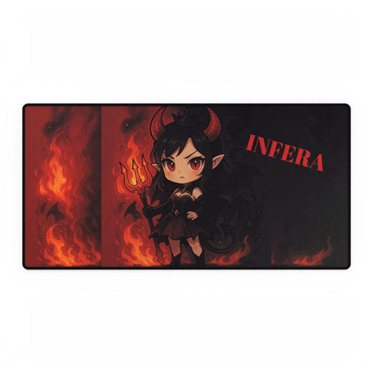 Cute Chibi Demon Princess Desk Mat | Gamer Gift, Home Office Decor, Anime Aesthetic