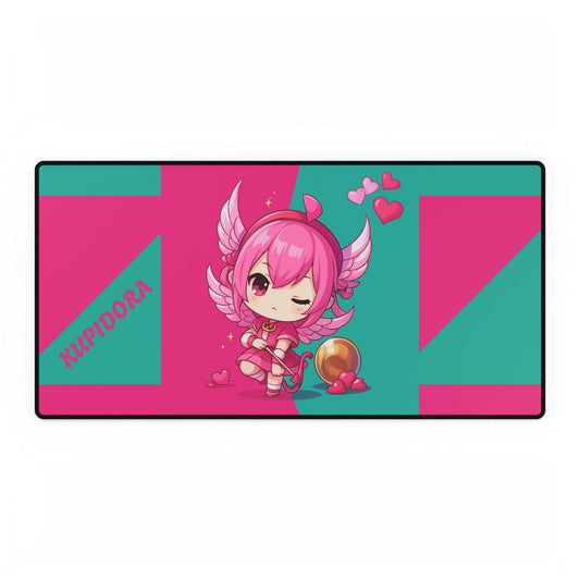 Cute Chibi Love Angel Desk Mat | Gamer Gift, Home Office Decor, Anime Aesthetic